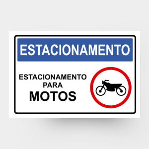 ESTACIONAMENTO |MOTOS   4x0 (só frente) Impressão Digital Corte Reto 