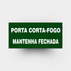 Porta Corta-Fogo | Mantenha Fechada   4x0 (só frente) Impressão Digital Corte Reto 