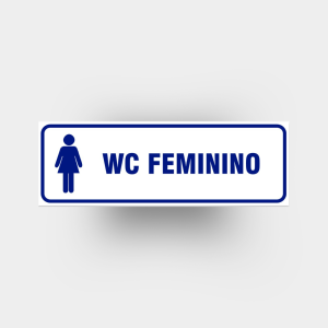 WC FEMININO   4x0 (só frente) Impressão Digital Corte Reto 